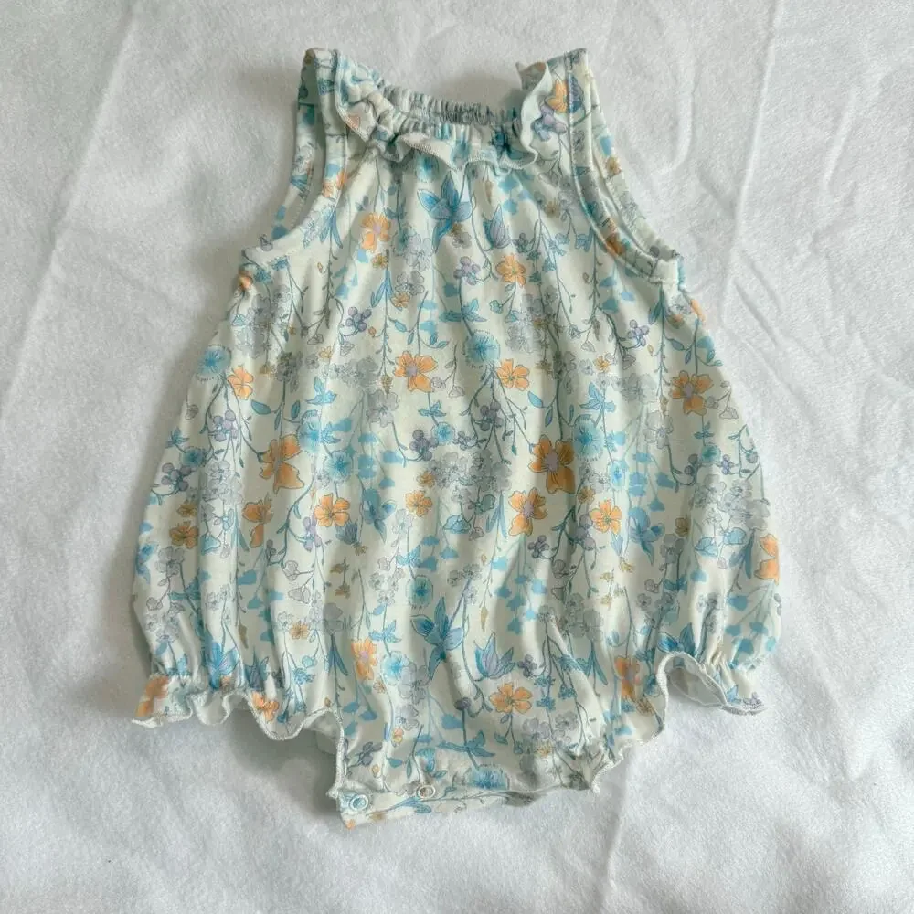 Pastourelle by Pippa & Julie 0-3 Months Baby Girl Bubble Romper Ruffle Floral